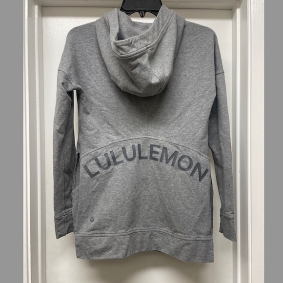 EUC Lululemon Cut Above Hoodie Expression Gray Side Slits - Picture 10 of 13